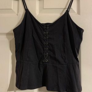 American Eagle lace up top. Great for going out!